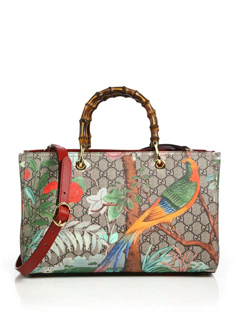 gucci tian bamboo shopper tote|Gucci bamboo price.